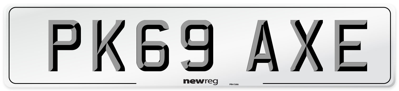 PK69 AXE Number Plate from New Reg